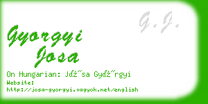 gyorgyi josa business card